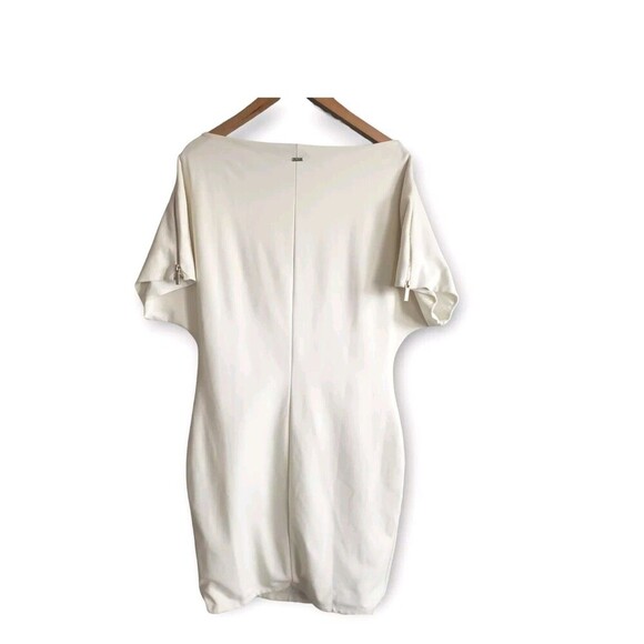 Armani Exchange Sheath Dress  Women's XL Cream Shoulder Zip Wool Blend NWT - Picture 9 of 9